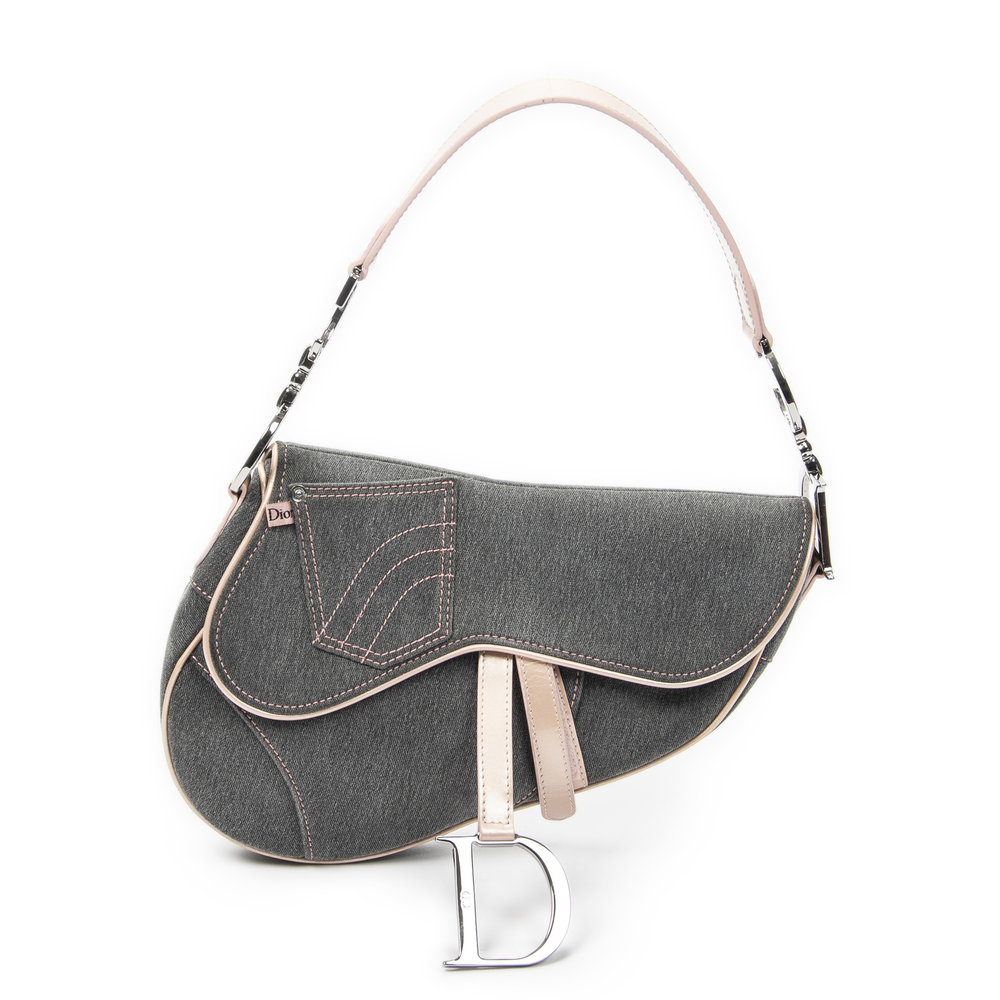 Dior Jean Pocket Denim Saddle Bag